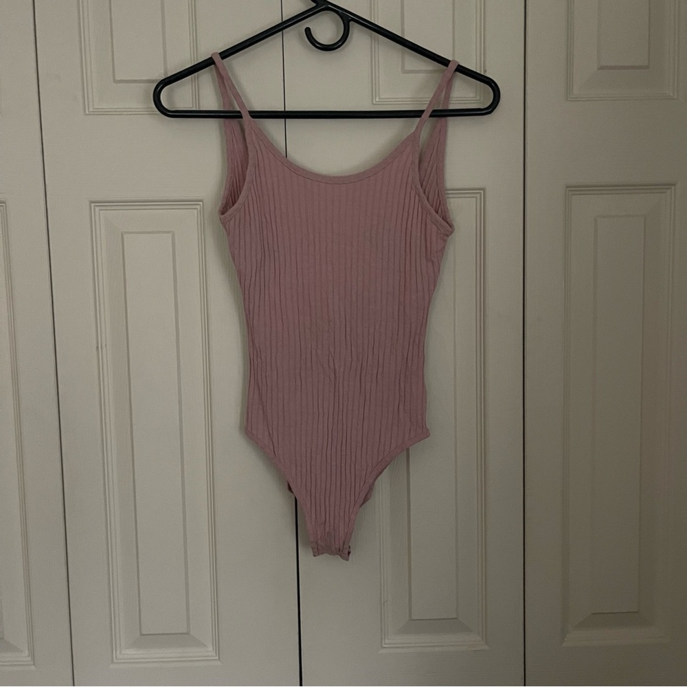 Pink Ribbed One Piece